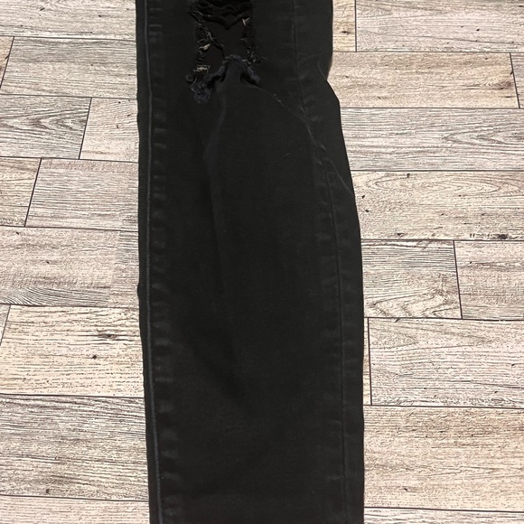 American Eagle Next Level Stretch Curvy Hi Rise Jegging Distressed Black 000Reg - Picture 9 of 13